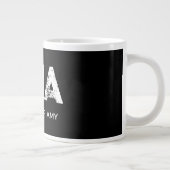 GRANDE TASSE MINIMALIST WHITE THREE LETTER MONOGRAM NAME BLACK (Droite)