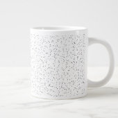 Grande Tasse Minuscules points monochromes noirs, gris et crème (Droite)