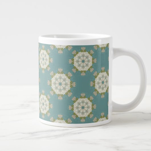 Grande Tasse Modèle Damas avec éléments abstraits (Droite)