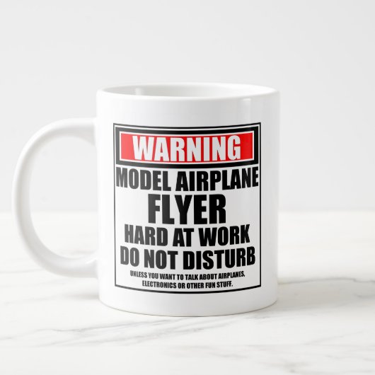 Grande Tasse Modèle D'Avertissement Avion Circulaire Dur Au Tra (Gauche)