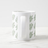 Grande Tasse Modèle de feuille âgée vert+blanc (Dos)
