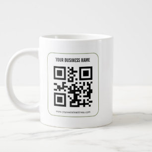 Grande Tasse Modèle de nom d'entreprise de code QR personnalisé