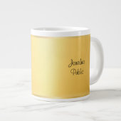 Grande Tasse Modèle de script manuscrit moderne Faux Gold (Devant droit)