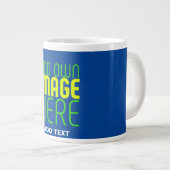 GRANDE TASSE MODÈLE DE TEXTE D'IMAGE BLEU MODERNE MODIFIABLE (Devant droit)