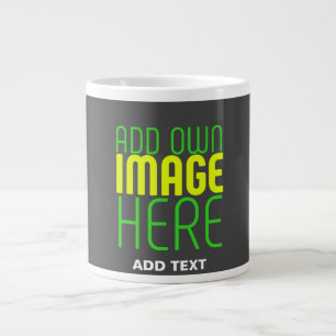 GRANDE TASSE MODÈLE DE TEXTE D'IMAGE GRAY SIMPLE MODERNE