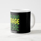 GRANDE TASSE MODÈLE DE TEXTE D'IMAGE NOIRE SIMPLE ET MODERNE (Devant droit)