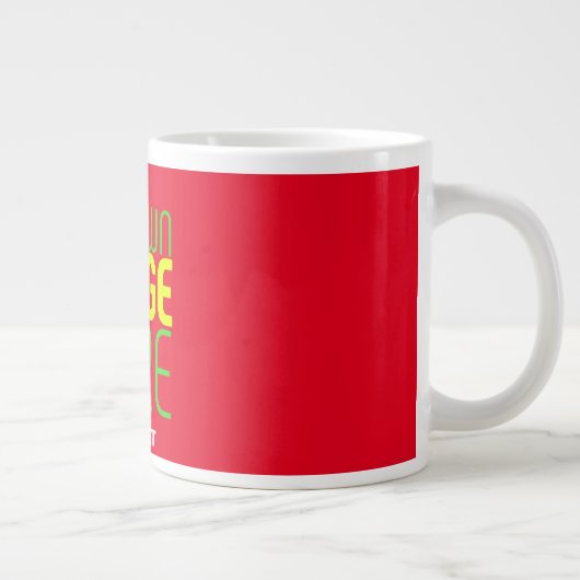 GRANDE TASSE MODÈLE DE TEXTE D'IMAGE ROUGE SIMPLE MODERNE (Droite)