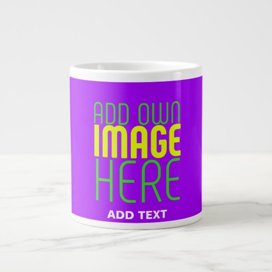 GRANDE TASSE MODÈLE DE TEXTE D'IMAGE VIOLET SIMPLE MODERNE (Devant)