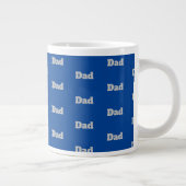 Grande Tasse Modèle de texte papa bleu et gris (Droite)