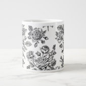 Grande Tasse Modèle Floral Rose vintage (Devant)