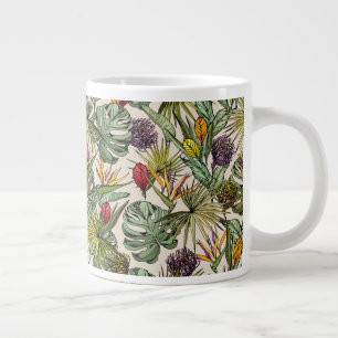Grande Tasse Modèle floral tropical