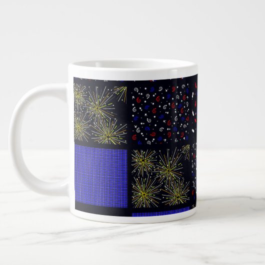 Grande Tasse Modèle patchwork du 4 juillet - 4 juillet (Gauche)