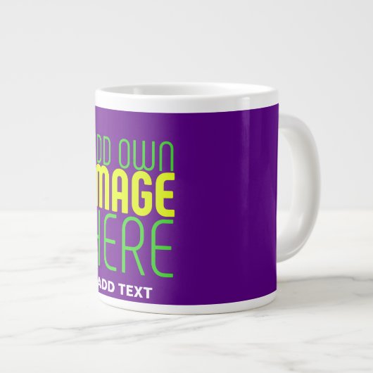 GRANDE TASSE MODÈLE TEXTE D'IMAGE INDIGO SIMPLE MODERNE (Devant droit)