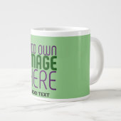 GRANDE TASSE MODÈLE TEXTE D'IMAGE VERTE MINT MODERNE (Devant droit)