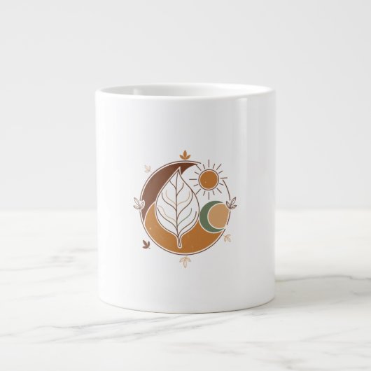 Grande Tasse Modern Abstract Line Art Coffee Cup (Devant)