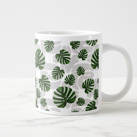 Grande Tasse Modern Boho Botanical Leaves Pattern (Droite)