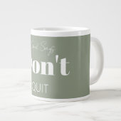 Grande Tasse Modern Christian Faith God Says Don't Quit Bold (Devant droit)
