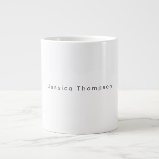 Grande Tasse Modern Elegant Plain Simple Professional Name (Devant)