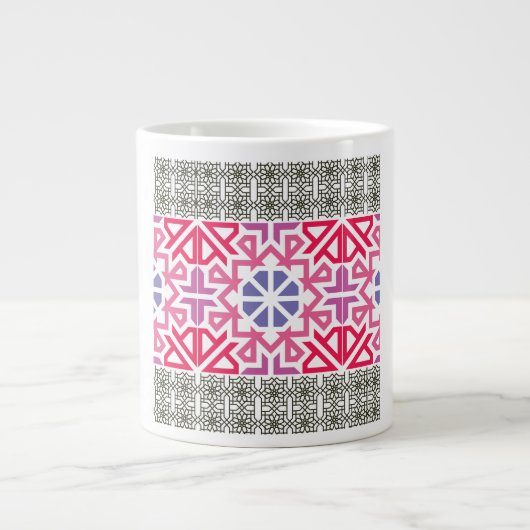 Grande Tasse Modern Geometric colorful Boho Pattern (Devant)