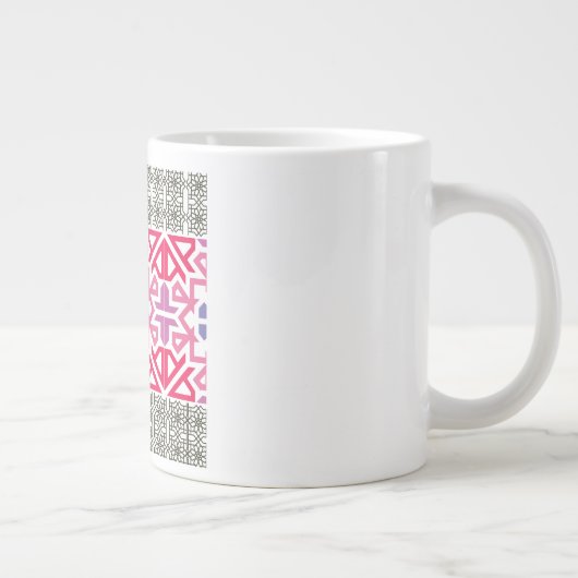 Grande Tasse Modern Geometric colorful Boho Pattern (Droite)