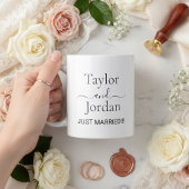 Grande Tasse Modern "Just Married" Wedding Minimalist 