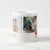 Grande Tasse Modern Three-Photo Holiday Family Collage (Devant)