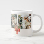 Grande Tasse Modern Three-Photo Holiday Family Collage (Droite)