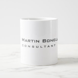 Grande Tasse Moderne Blanc Rouge Simple Consultant