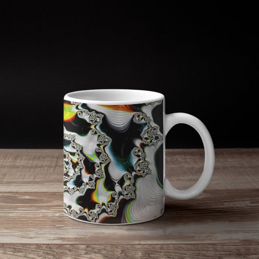 Grande Tasse Moderne coloré psychédélique spirale fractale