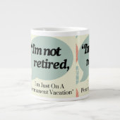 Grande Tasse Moderne Cute Funny Dire Café de retraite (Devant)