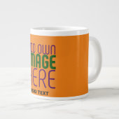 GRANDE TASSE MODERNE ÉDITABLE DARK ORANGE MODÈLE TEXTE D'IMAGE (Devant droit)