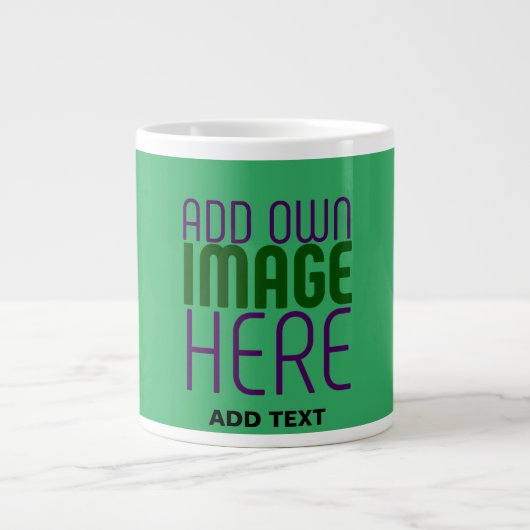 GRANDE TASSE MODERNE ÉDITABLE EMERALD GREEN IMAGE MODÈLE TEXTE (Devant)