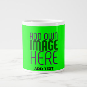 GRANDE TASSE MODERNE ÉDITABLE NEON GREEN IMAGE MODÈLE TEXTE