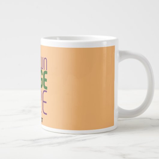 GRANDE TASSE MODERNE ÉDITABLE PEACH ORANGE IMAGE MODÈLE TEXTE (Droite)