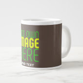 GRANDE TASSE MODERNE ÉDITABLE SIMPLE CAFÉ IMAGE MODÈLE TEXTE (Devant droit)