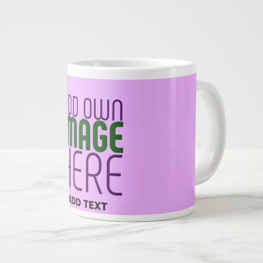 GRANDE TASSE MODERNE ÉDITABLE SIMPLE MAUVE IMAGE MODÈLE TEXTE (Devant droit)