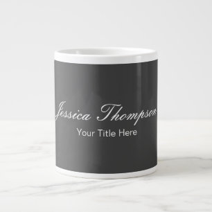 Grande Tasse Moderne Élégant Plat Simple Professionnel Gris