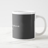 Grande Tasse Moderne Élégant Plat Simple Professionnel Gris (Droite)