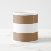 Grande Tasse Moderne Lumière Mocha Brown Blanc Blancs Nautiques (Devant)