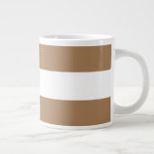 Grande Tasse Moderne Lumière Mocha Brown Blanc Blancs Nautiques (Droite)