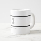 Grande Tasse Moderne Monogramme Professionnel Plain Simple Mini (Devant droit)