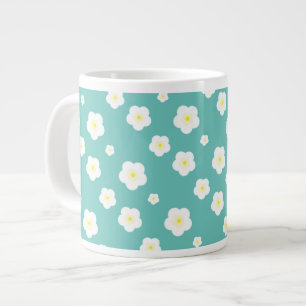 Grande Tasse Moderne Printemps aqua dégradé de la flore jaune m