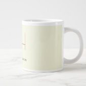 Grande Tasse Moderne tendance Monogramme Rouge Beige (Droite)