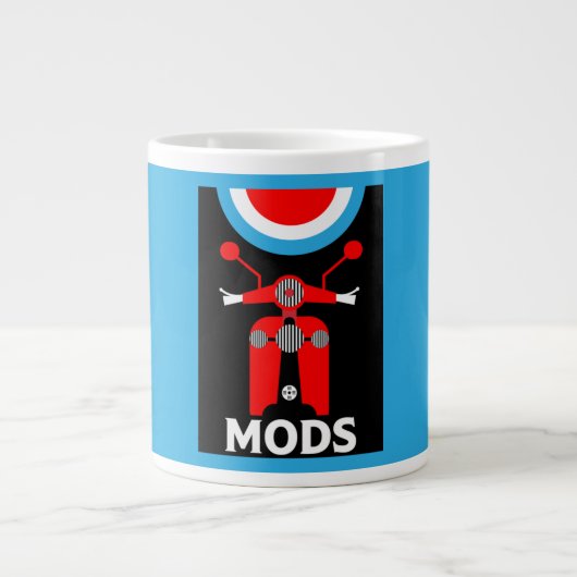 Grande Tasse Mods Et Rockers Anglais D'Inspiration vintage (Devant)
