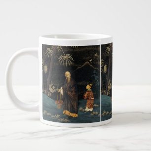 Grande Tasse Moine et Enfant Japonais Vintage G.A. Audsley
