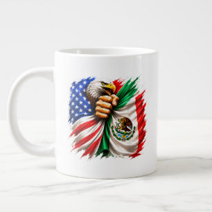 Grande Tasse Mois du patrimoine hispanique Drapeau USA Mexique