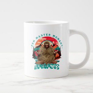 Grande Tasse Moment de maître Zen Bigfoot Art Rétro de Méditati