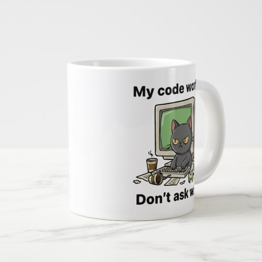 Grande Tasse Mon code fonctionne Ne demandez pas pourquoi (Devant droit)