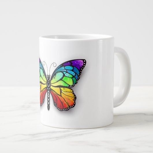 Grande Tasse Monarque papillon arc-en-ciel (Devant droit)