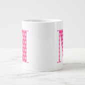 Grande Tasse Monogramme à pois rose (Devant)